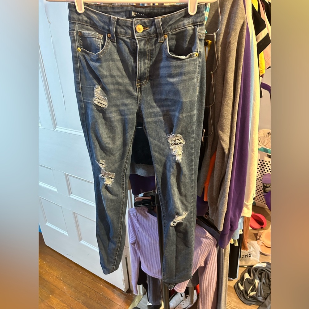 Blue washed jeans